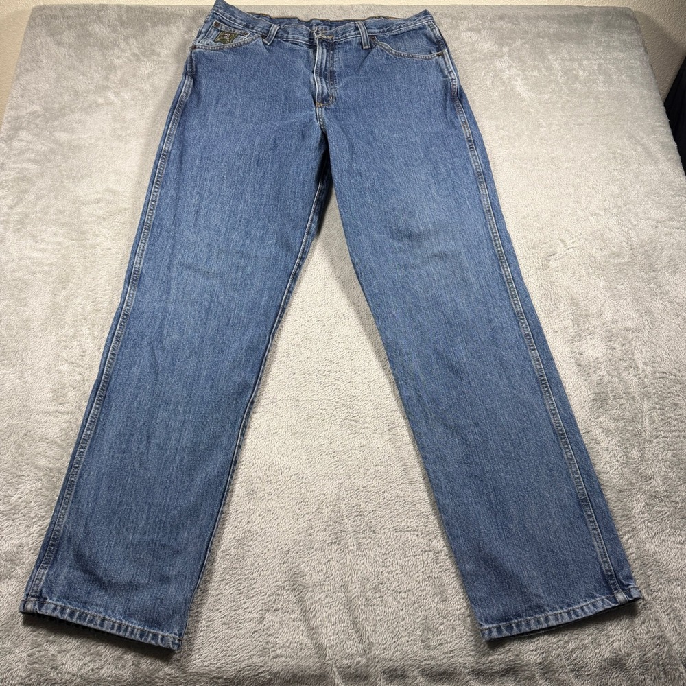 Cinch Jeans Mens 36x34 (Measures 36x32) Blue Denim Straight Leg‎ Cowboy